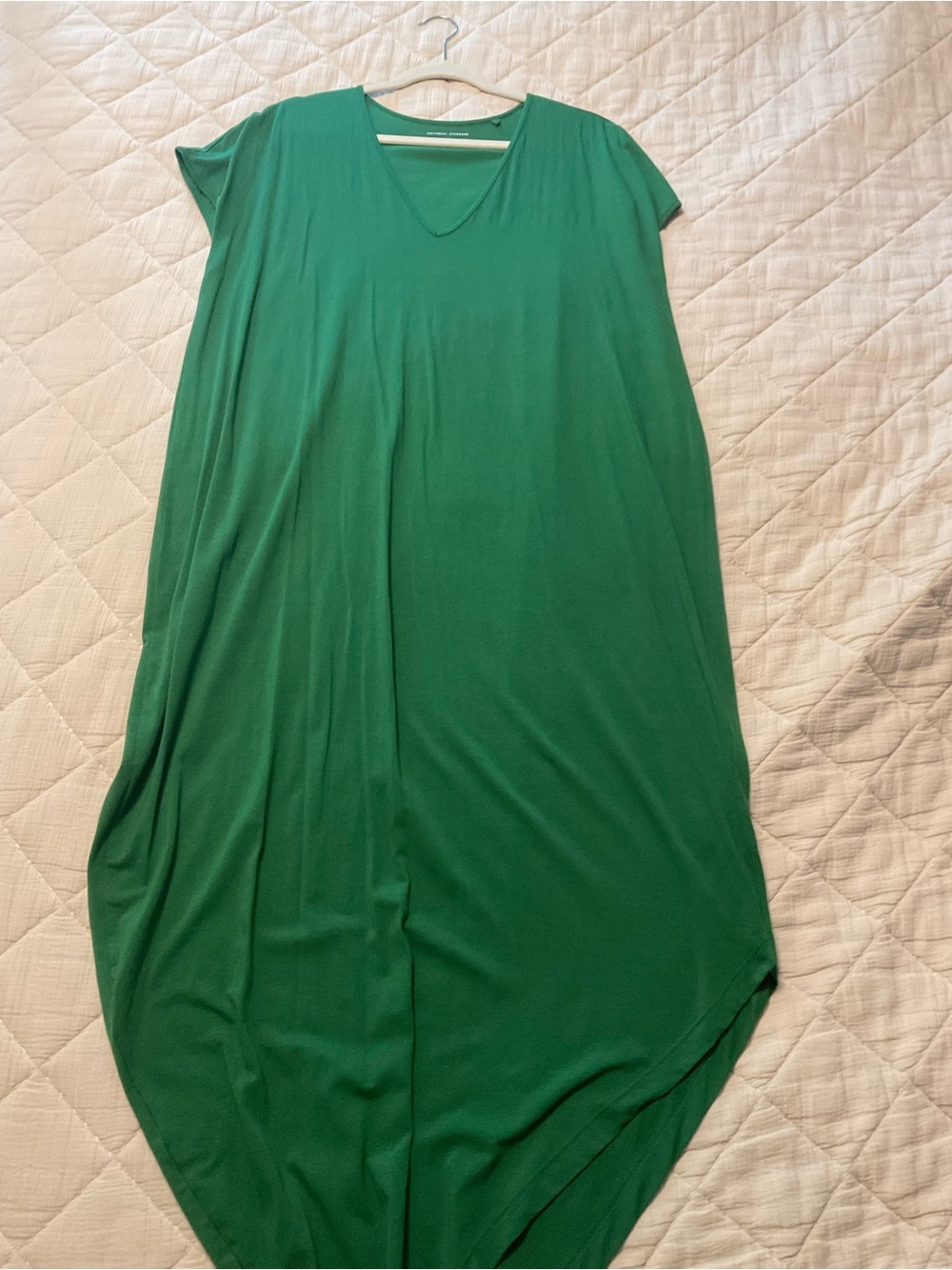 Universal Standard Emerald V-Neck Geneva Dress-small flaw
